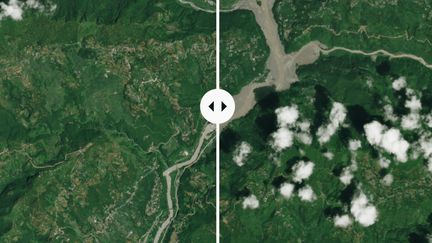 Visualisez depuis l'espace l'ampleur de la coulée de boue meurtrière sur deux villages du Népal
