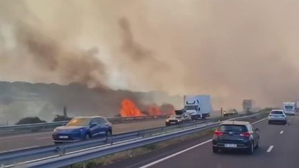 Un incendie s'est déclaré dans l'Aude et a traversé l'autoroute A9