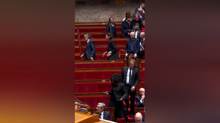 Des députés quittent l'Assemblée pendant la prise de parole de l'élu RN Sébastien Chenu